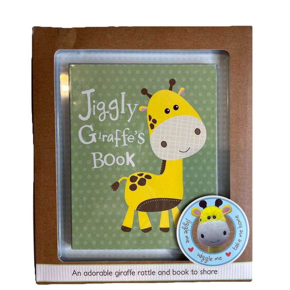 Little Learners Jiggly Giraffe Rattle And Book Baby Gift Box Has Slight Damage - Picture 2 of 5